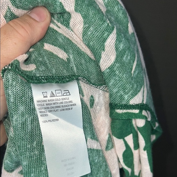 G By Giuliana Pink Leaf Print Cardigan - Picture 4 of 4